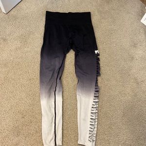 Victoria secret pink athletic leggings with side cutouts